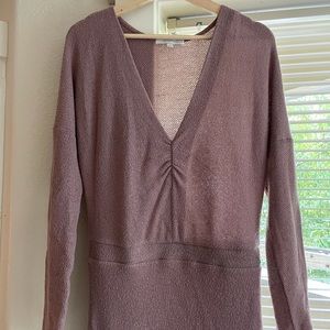 Anthropologie Knit Midi Dress in Mauve